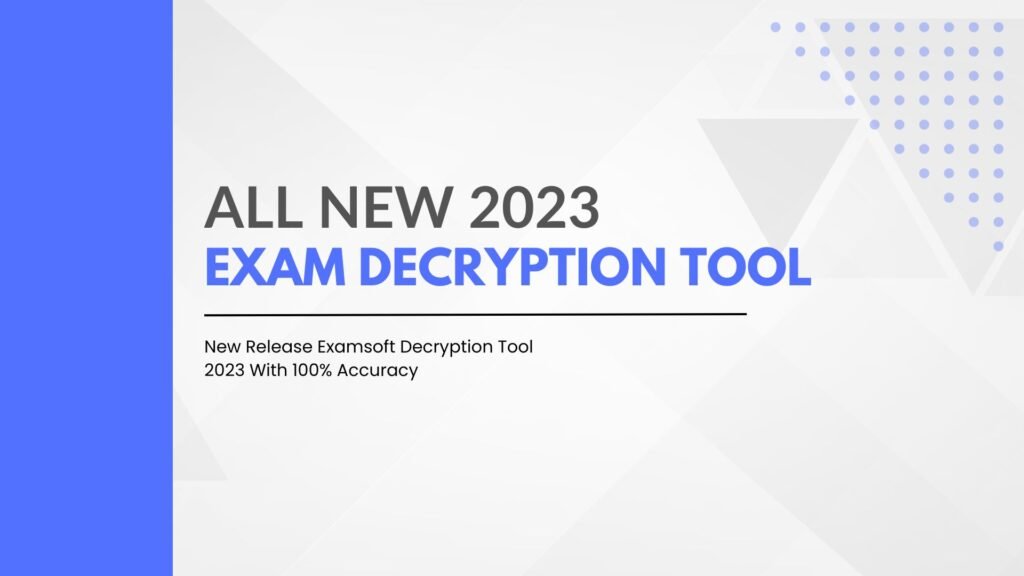 ExamSoft Exam Decryption Software logo: A digital lock icon being unlocked, symbolizing the secure decryption of exam data.